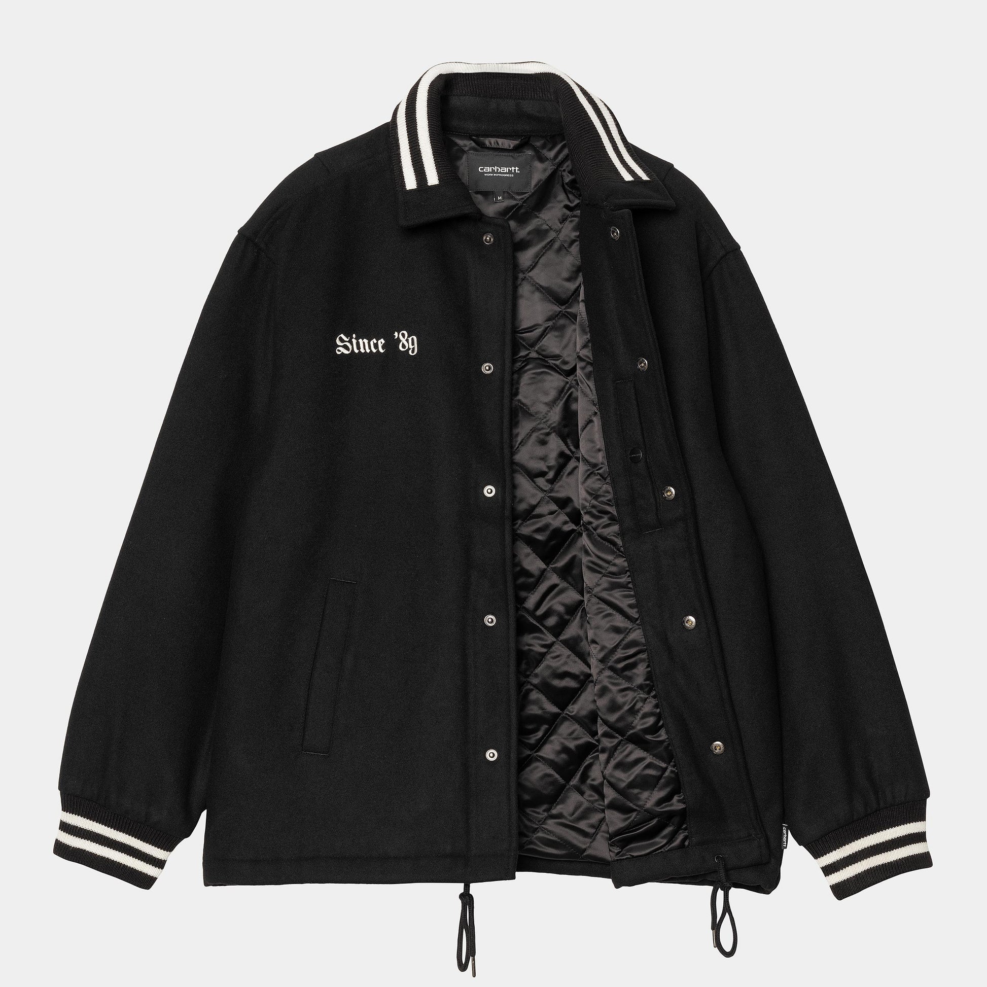 Veste Carhartt Wip WOOL COACH JACKET Black Wax