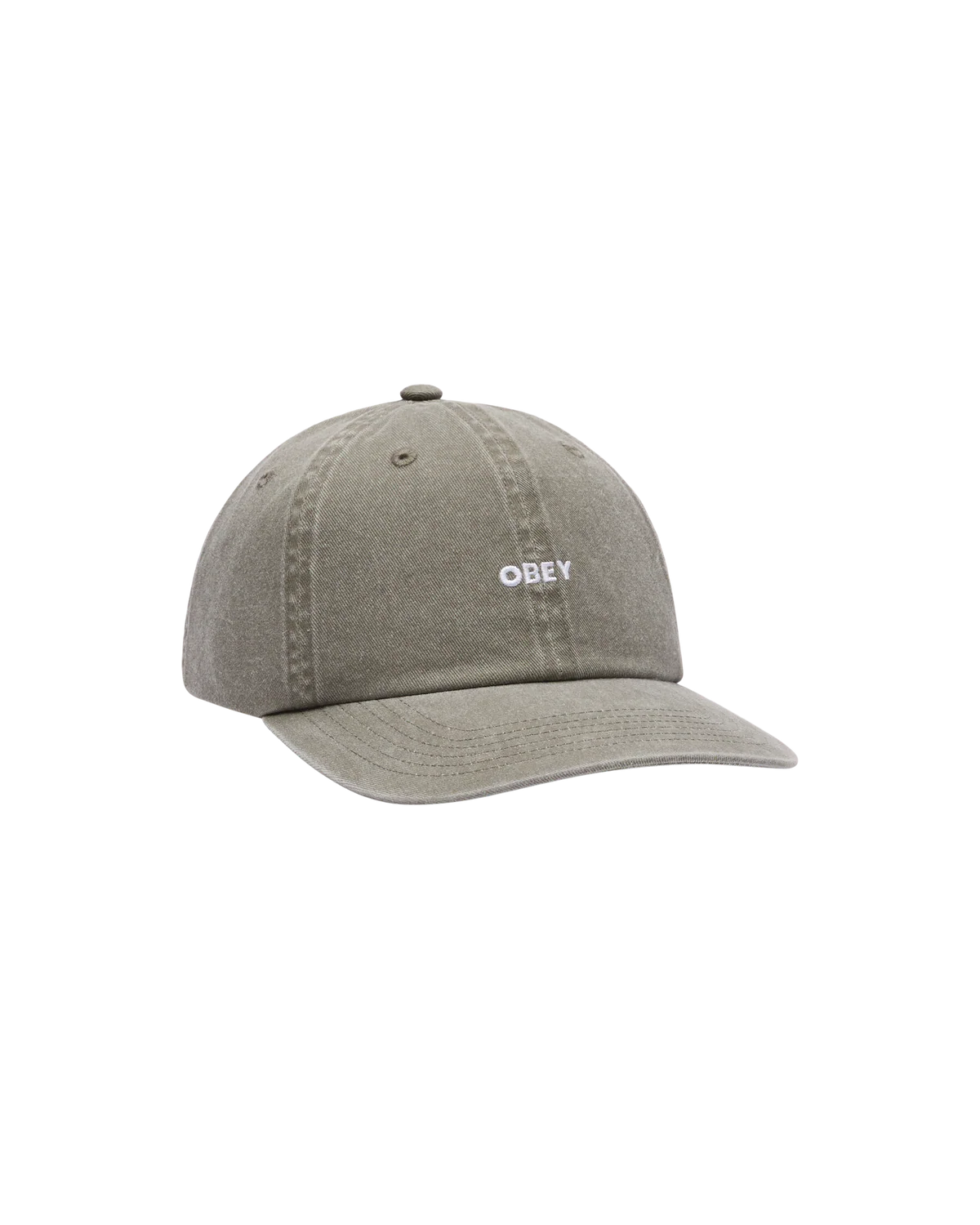 Obey Pigment Bold 6 Panel Cap Olive