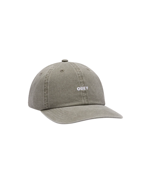 Obey Pigment Bold 6 Panel Cap Olive — Obey