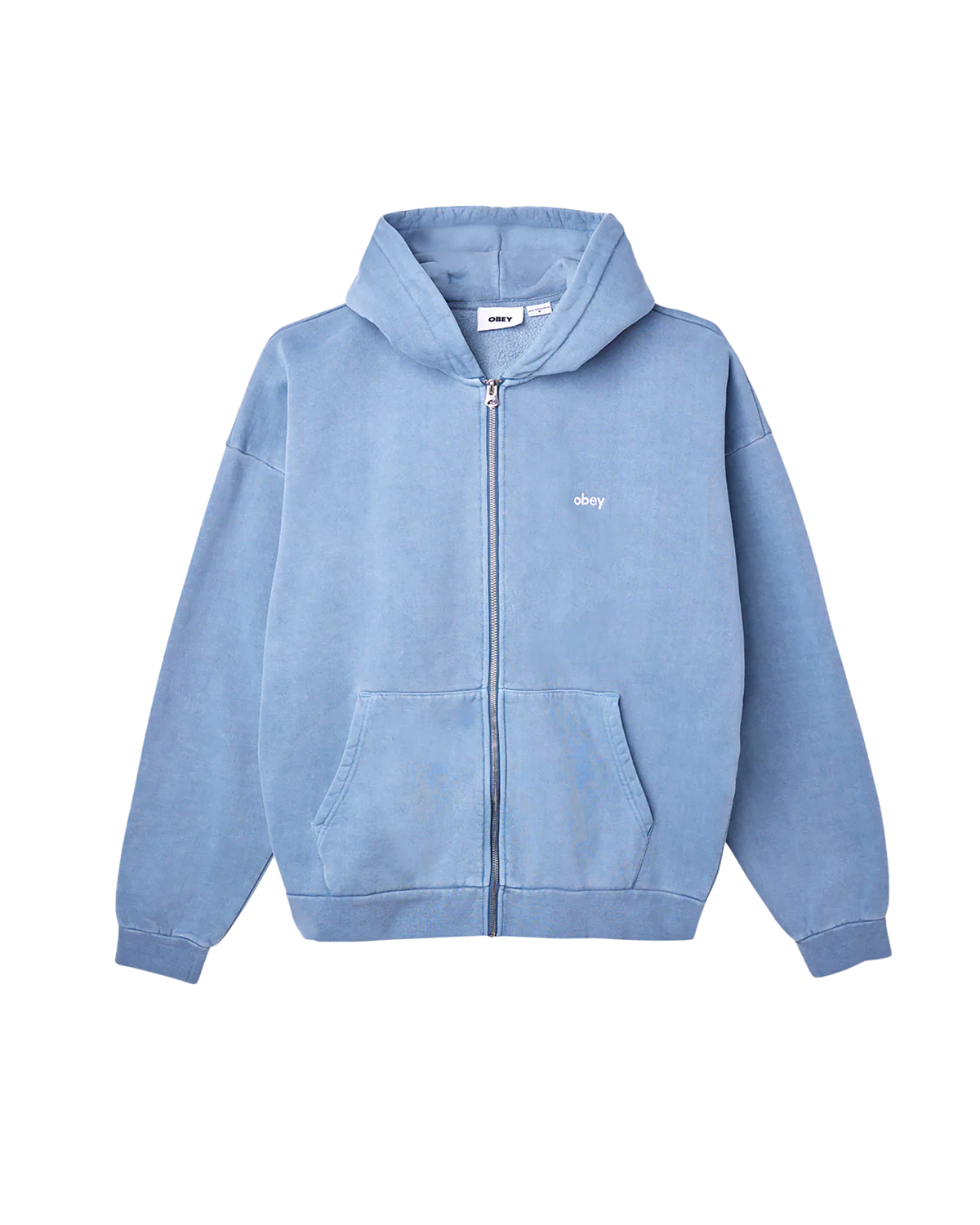 Obey Lowercase Pigment Zip Hood Jacket Pigment Coronet Blue
