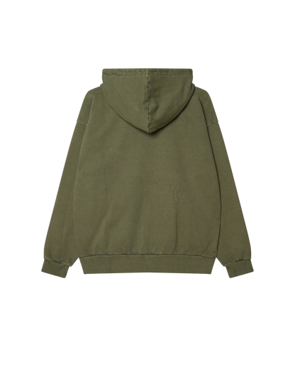 VESTE OBEY LOWERCASE PIGMENT ZIP HOOD Pigment Deep Lichen Green