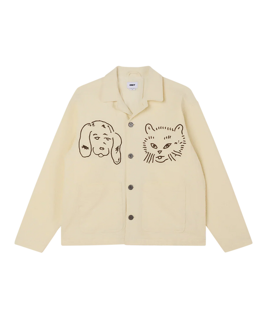 Obey Vesta Shirt Jacket Egret