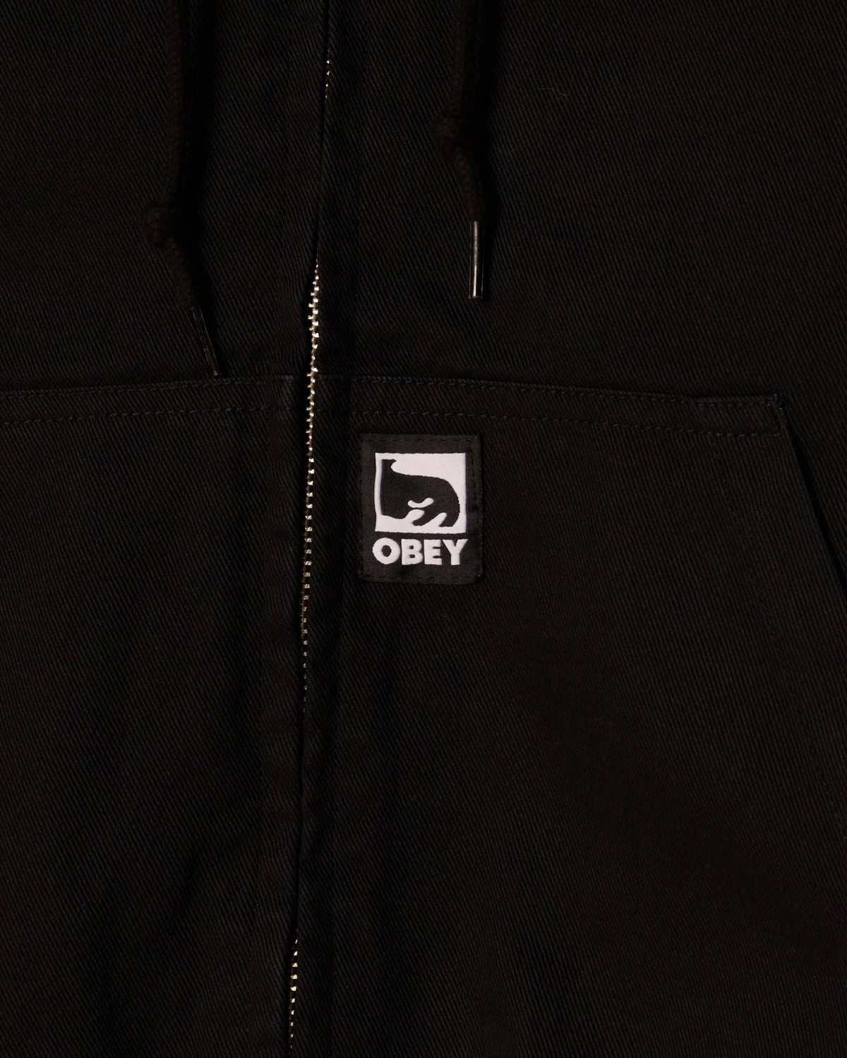 Obey Glen Zip Up Jacket Black
