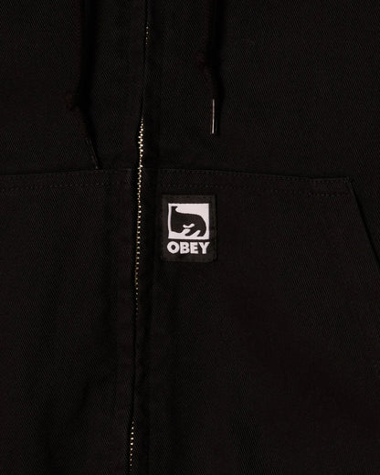 Obey Glen Zip Up Jacket Black