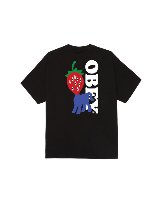 OBEY STRAWBERRY S/S TEE Black