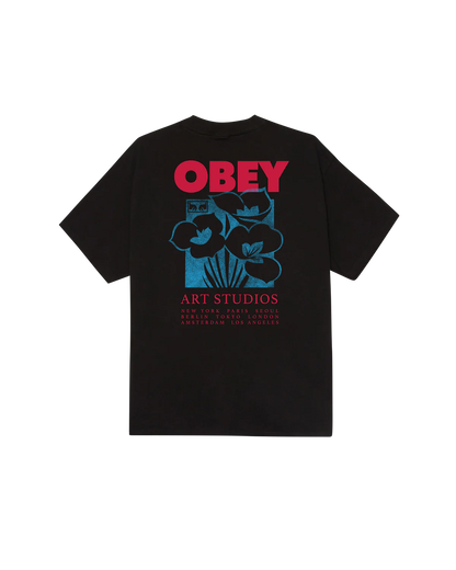 Obey Art Studio Flowers Tee Black
