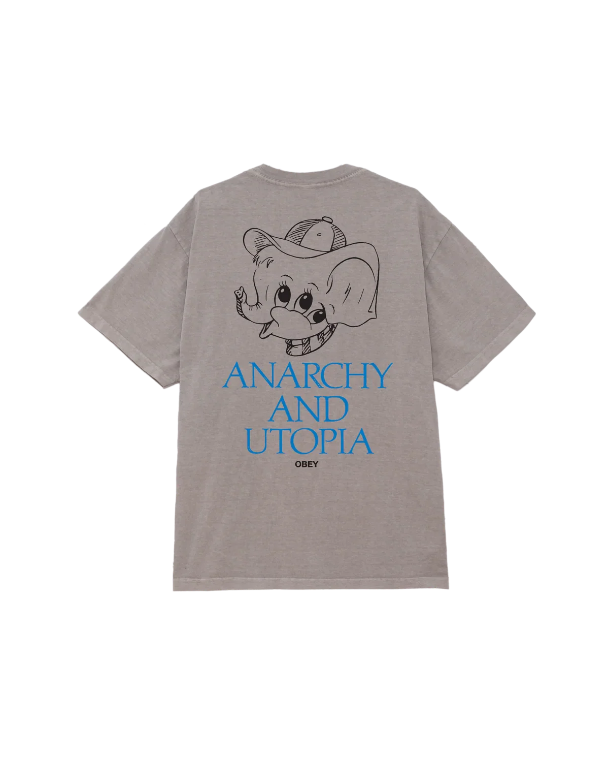 Obey Anarchy Utopia PG Tee Pigment Silver Gray