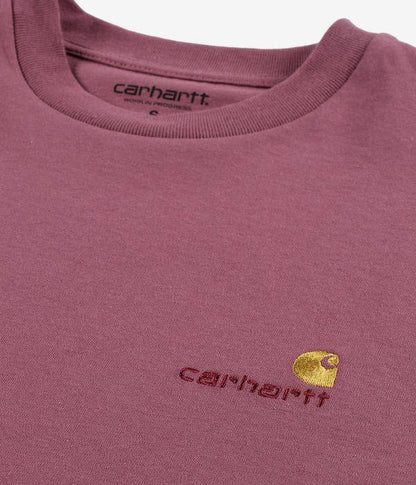 W AMERICAN SCRIPT S/S TEE Dusty Fuchsia