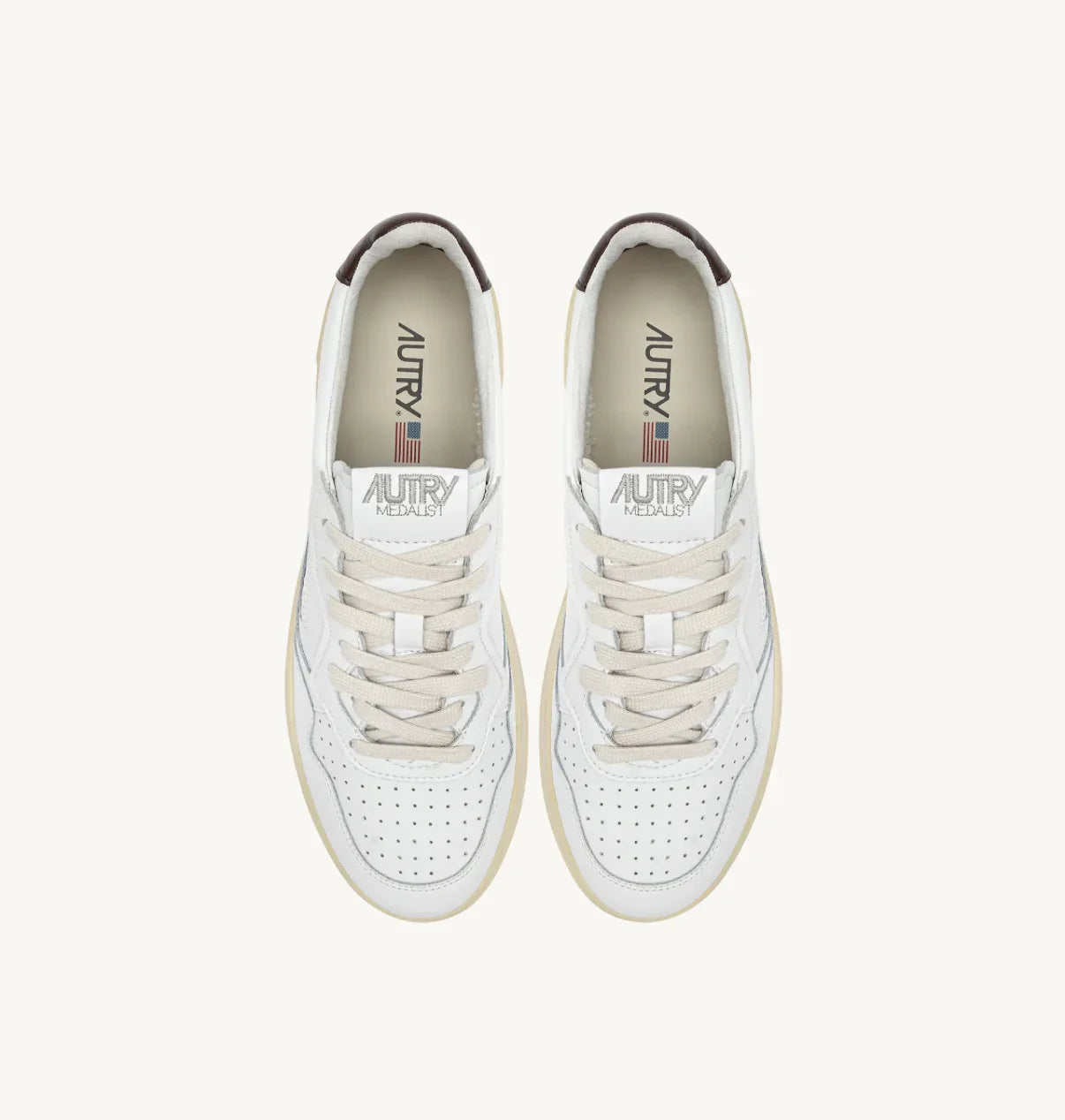 Autry Medalist Low White Brown