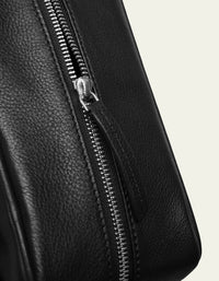 Les Deux Leather Wash Bag Black