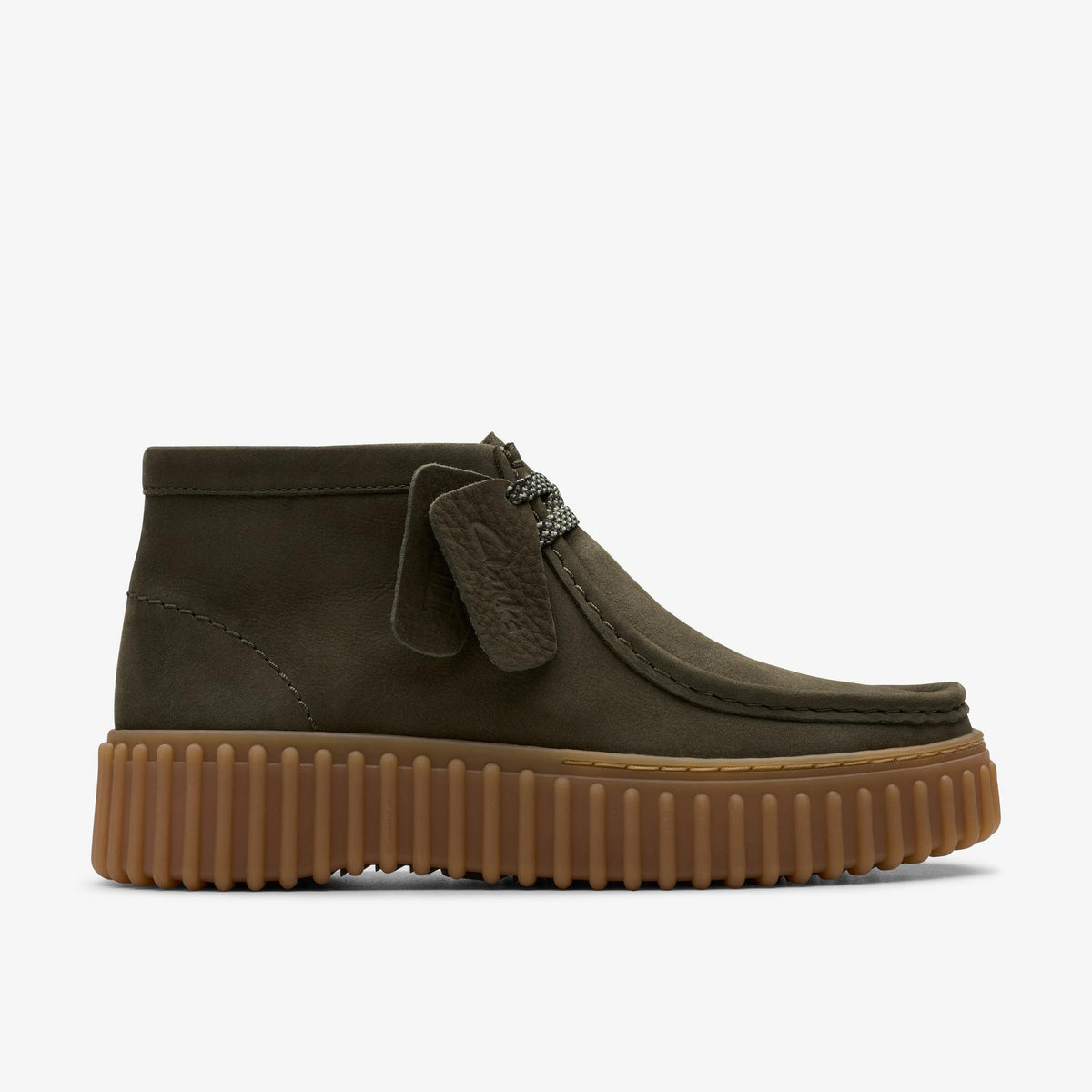 Clarks Torhill Moss Nubuck Vert Foncé
