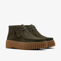 Clarks Torhill Moss Nubuck Vert Foncé