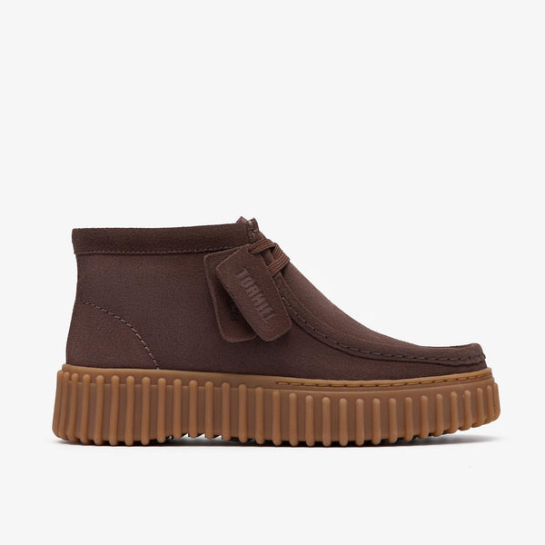 Clarks Torhill Moss Daim marron foncé — Clarks