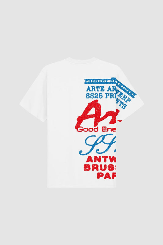 SIDE PRINT S/S TEE White