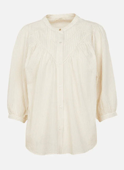 SAVI BLOUSE MANCHES BALLON SandBlack - Uptown 42