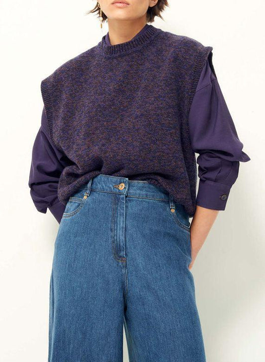 FABININO PULL SANS MANCHE Ink Blue - Uptown 42