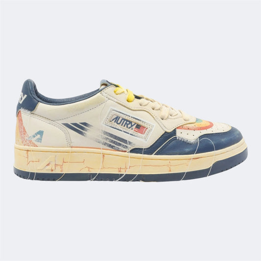 Autry Medalist Low Super Vintage White Ensblue