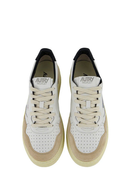 Autry Medalist Low White Black