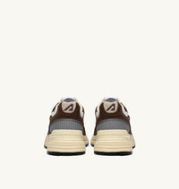 AUTRY BASKETS HYPERWAY EN DAIM ET MESH MARSHMALLOW ET CUIR