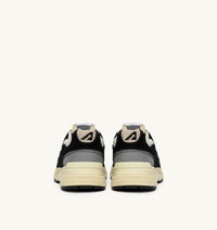 AUTRY BASKETS HYPERWAY EN MESH ET DAIM NOIR ET ARGENT