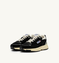 AUTRY BASKETS HYPERWAY EN MESH ET DAIM NOIR ET ARGENT