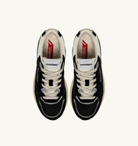 AUTRY BASKETS HYPERWAY EN MESH ET DAIM NOIR ET ARGENT