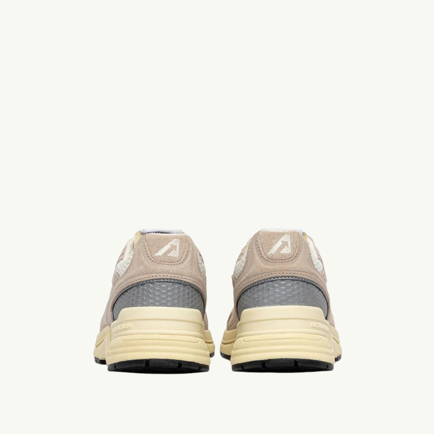 AUTRY BASKETS HYPERWAY EN MESH ET DAIM SAND ET ARGENT