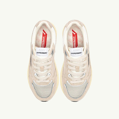 AUTRY BASKETS HYPERWAY EN MESH ET DAIM SAND ET ARGENT