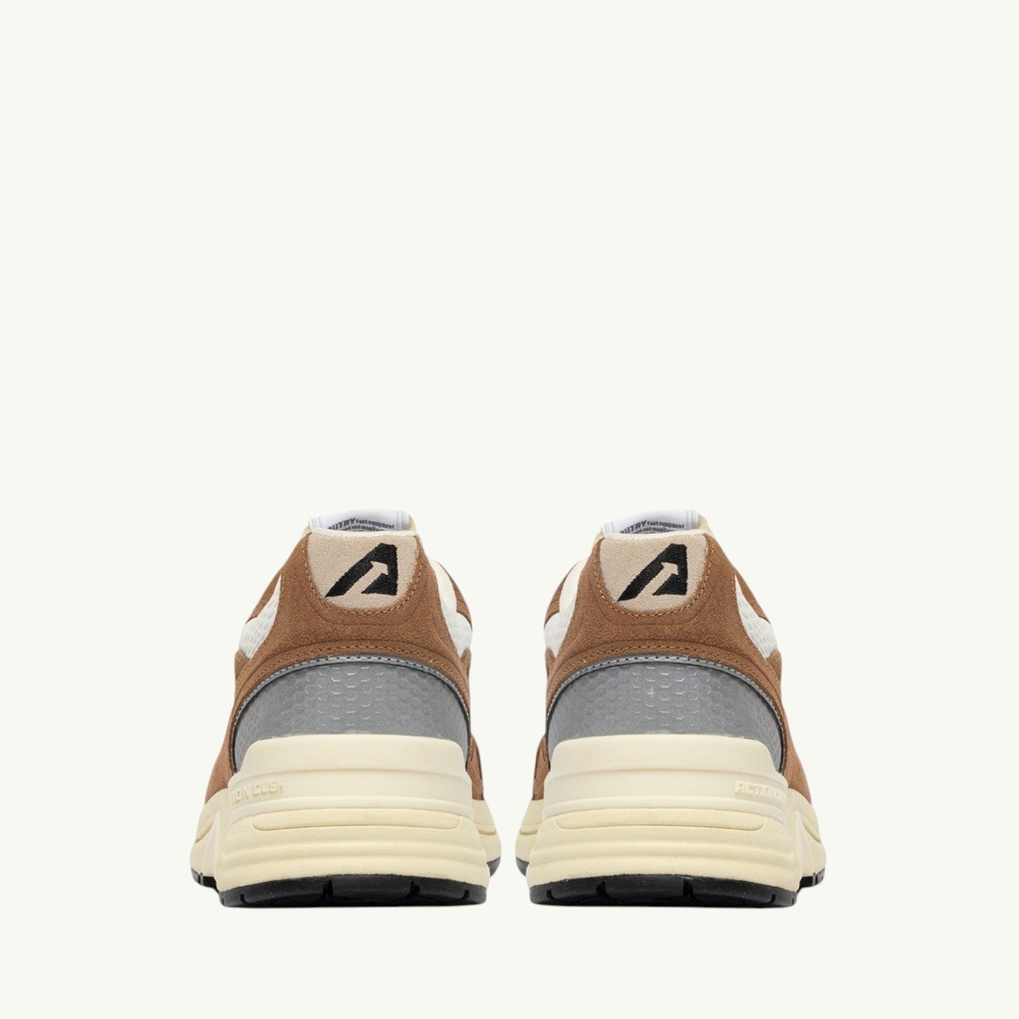 AUTRY BASKETS HYPERWAY EN MESH ET EN DAIM CIGAR ET ARGENT