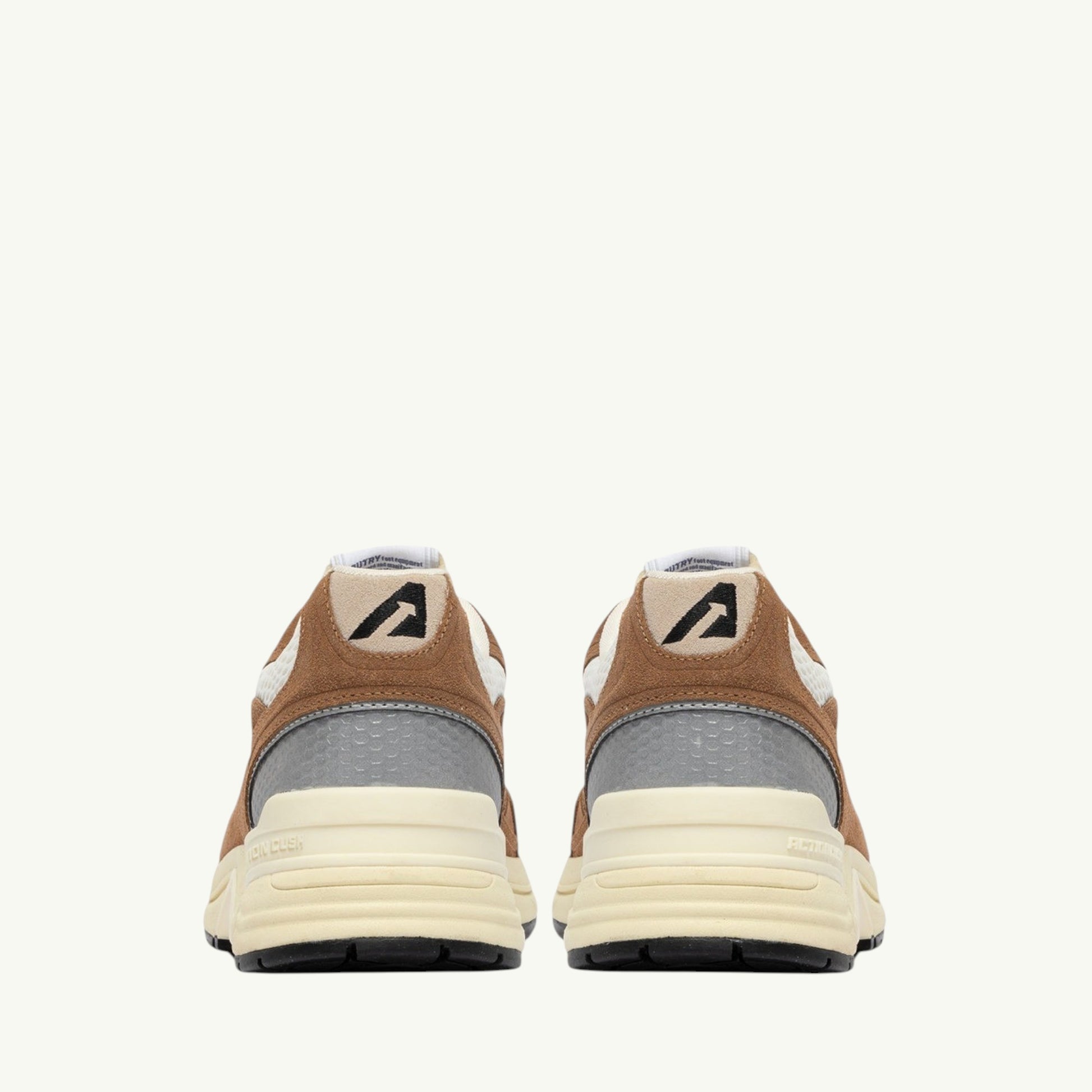 AUTRY BASKETS HYPERWAY EN MESH ET EN DAIM CIGAR ET ARGENT