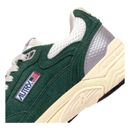 AUTRY BASKETS HYPERWAY IN MESH E SUEDE MALACHITE ET ARGENTO ZOOM