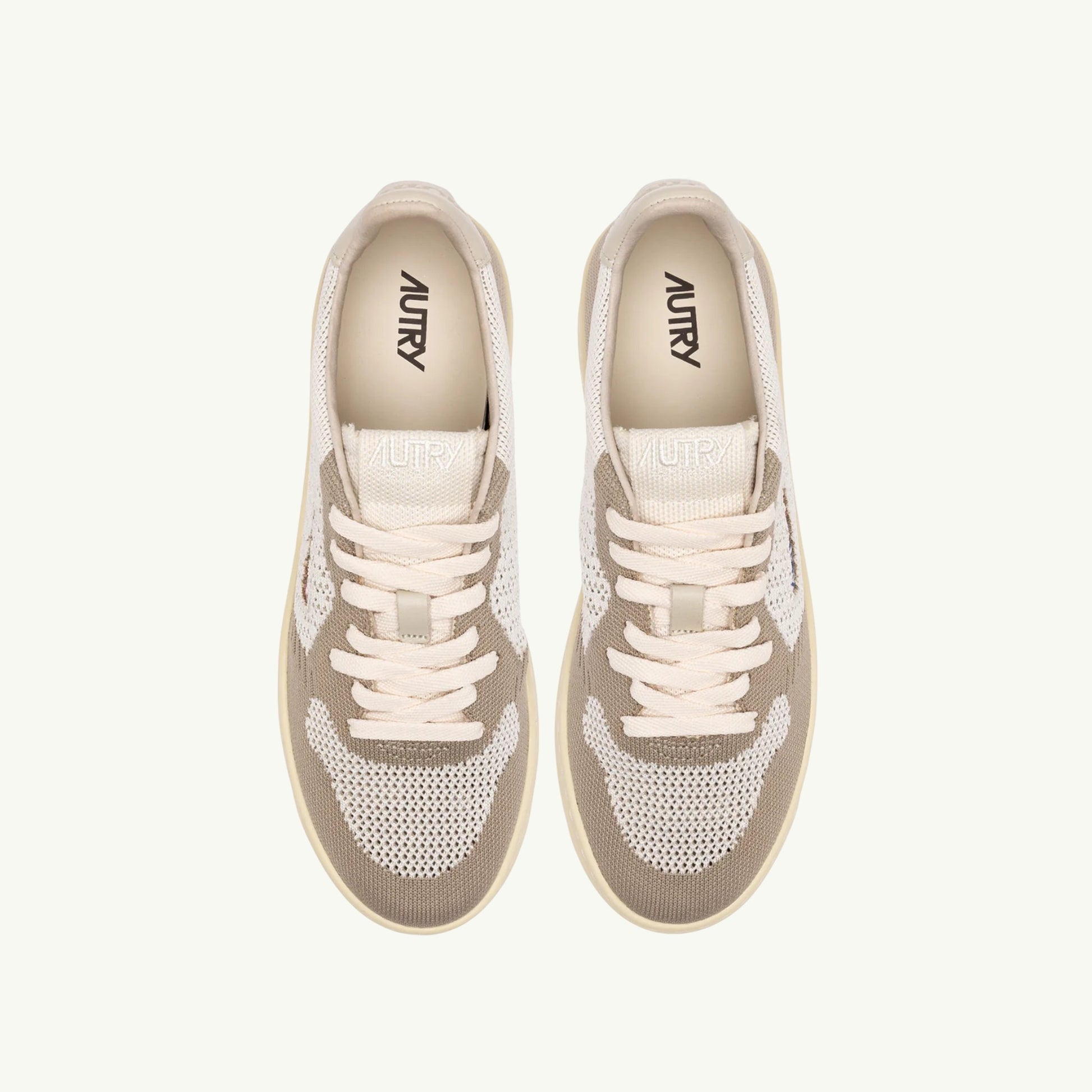 AUTRY BASKETS MEDALIST EASEKNIT LOW EN MESH IVORY ET PELICAN