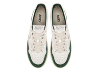 AUTRY BASKETS MEDALIST LOW EN CUIR BLANC ET DAIM BOTTLE TOP