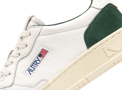 AUTRY BASKETS MEDALIST LOW EN CUIR BLANC ET DAIM BOTTLE ZOOM