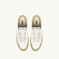 AUTRY BASKETS MEDALIST LOW EN CUIR BLANC ET DAIM GREYGN