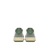 AUTRY BASKETS MEDALIST LOW EN CUIR BLANC ET DAIM SEA SPRAY