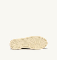 AUTRY BASKETS MEDALIST LOW EN CUIR BLANC ET DAIM SMOKED GREEN