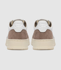AUTRY BASKETS MEDALIST LOW EN CUIR BLANC ET TOBACCO BACK
