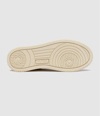 AUTRY BASKETS MEDALIST LOW EN CUIR BLANC ET TOBACCO SOLE