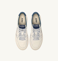 AUTRY BASKETS MEDALIST LOW EN CUIR BLUE DEPTHS ET VAPOR