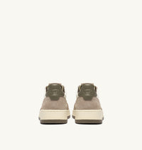 AUTRY BASKETS MEDALIST LOW EN CUIR ET DAIM COVERT GREEN ET LICORICE