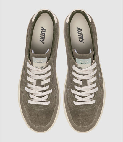 AUTRY BASKETS MEDALIST LOW EN DAIM WHITE ET MISLET TOP