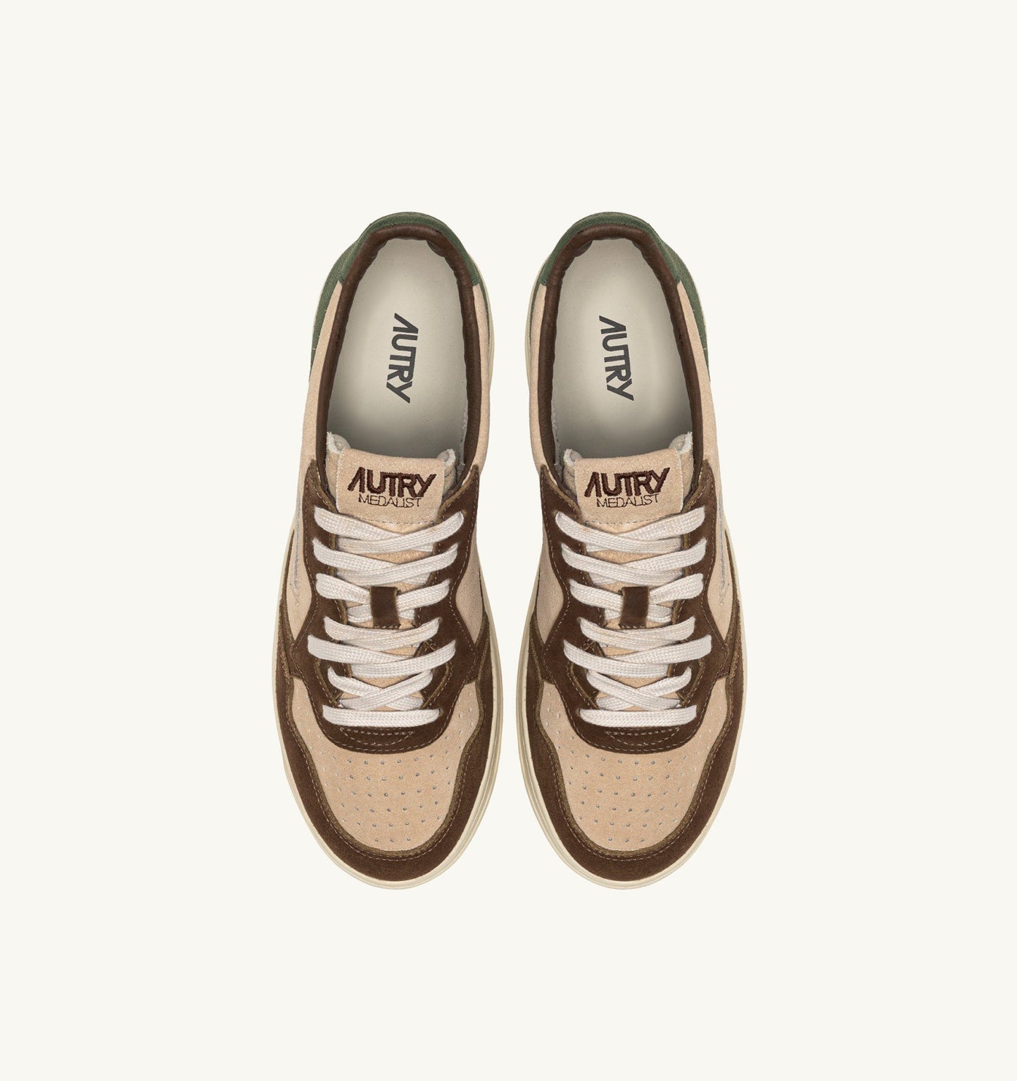 AUTRY BASKETS MEDALIST LOW TRICOLOR EN DAIM LAND ET CAPPERO TOP