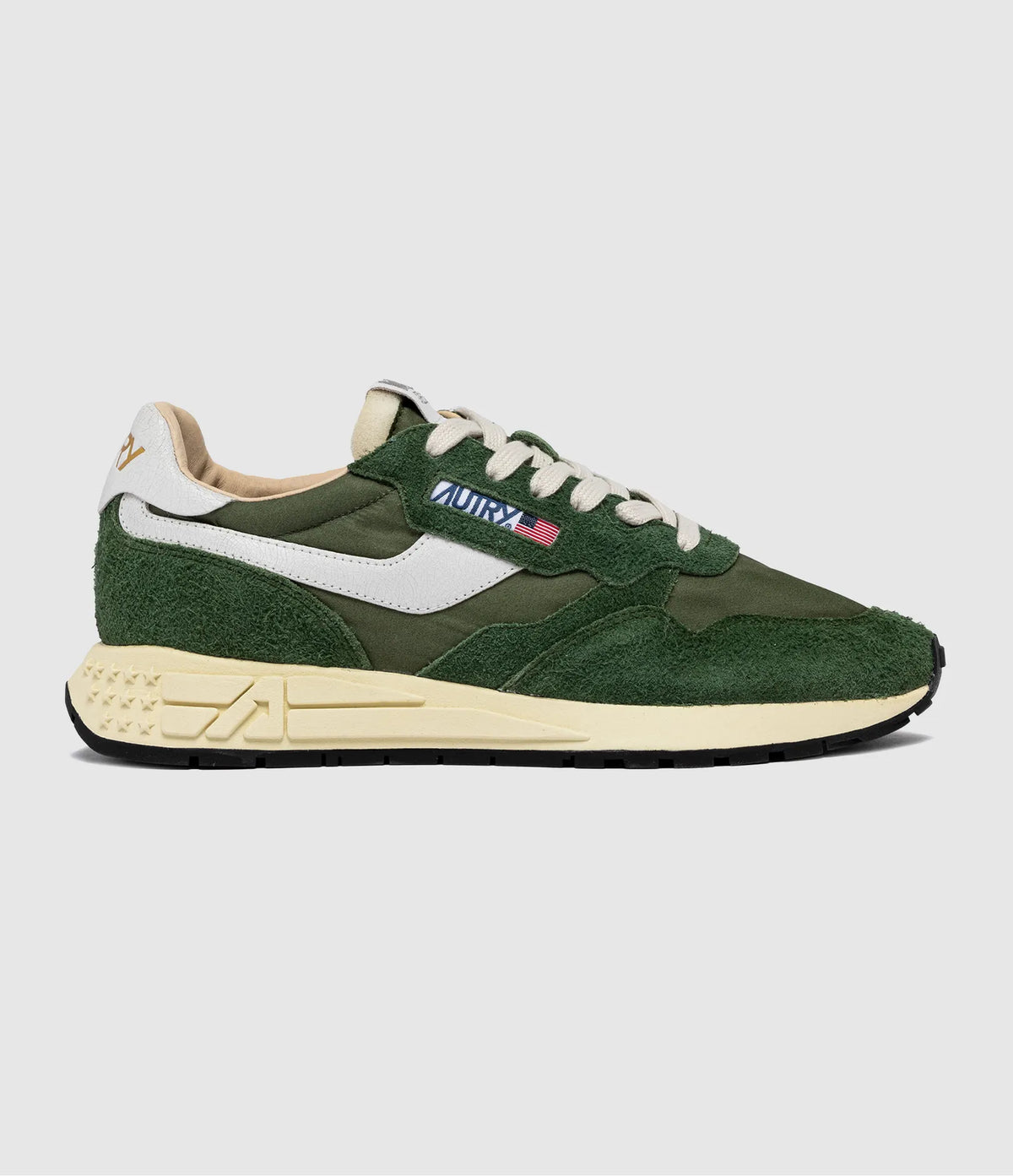 AUTRY BASKETS REELWIND DAIM NYLON VERT MILITAIRE
