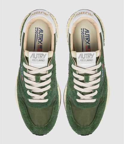 AUTRY BASKETS REELWIND LOW EN NYLON ET DAIM MILITARY TOP