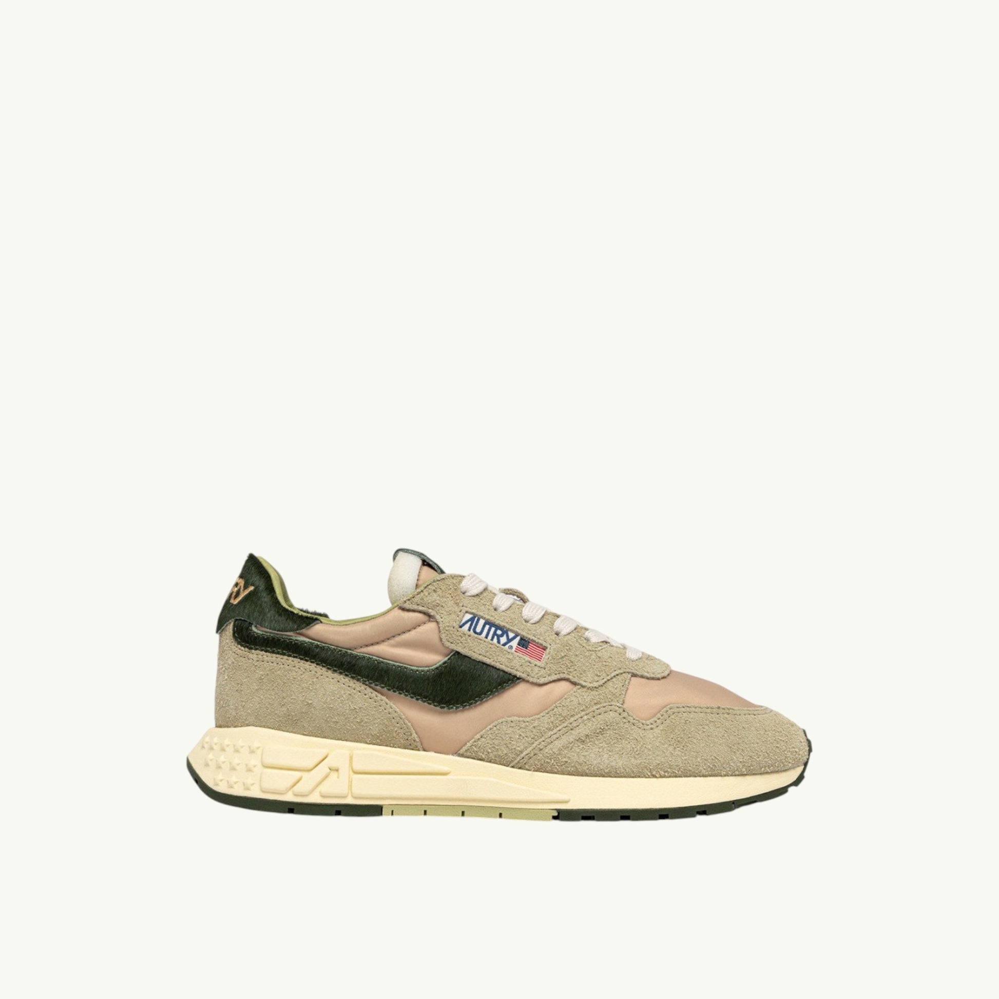 AUTRY BASKETS REELWIND LOW EN NYLON ET DAIM SPONGE ET VERT
