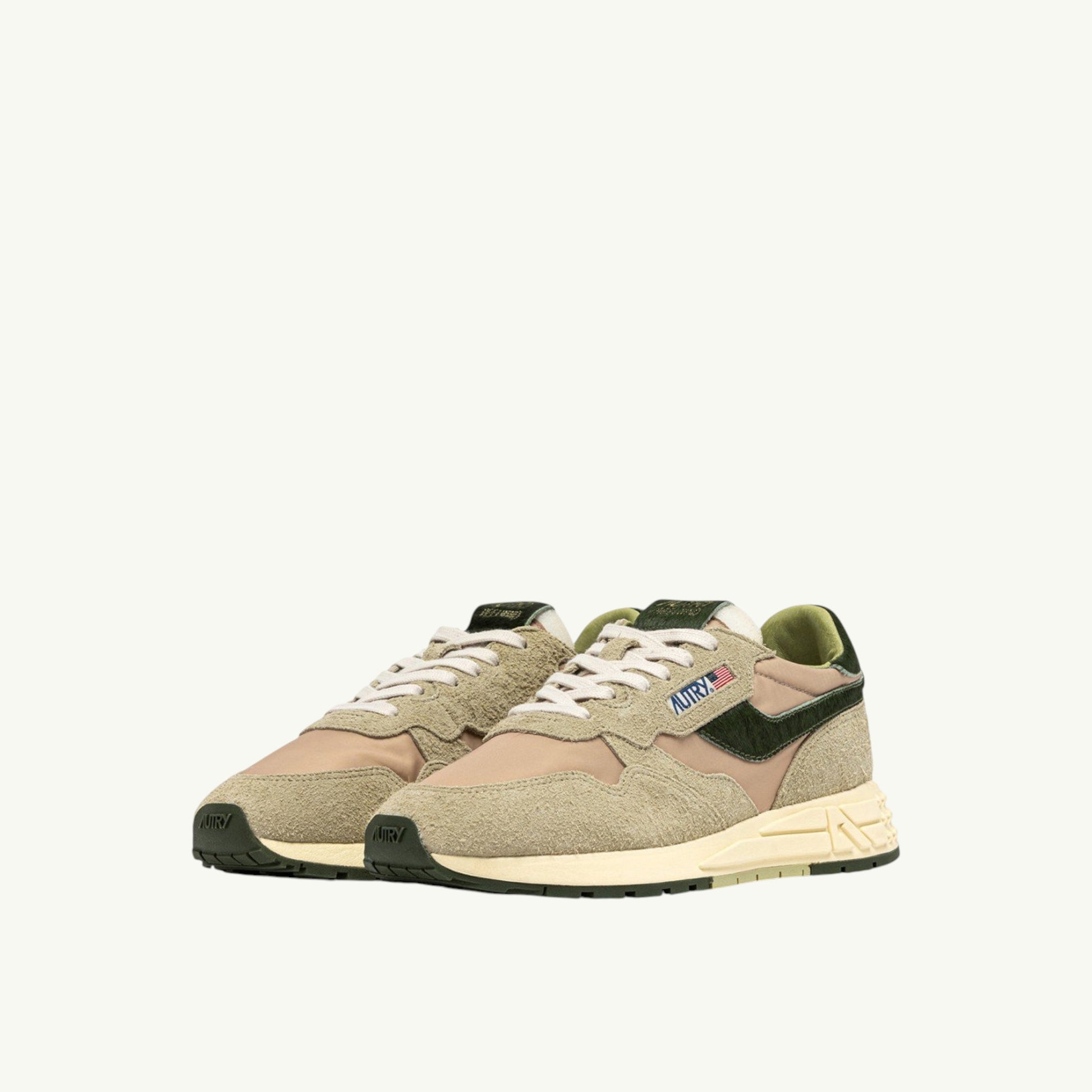 AUTRY BASKETS REELWIND LOW EN NYLON ET DAIM SPONGE ET VERT