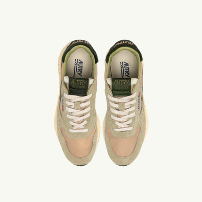 AUTRY BASKETS REELWIND LOW EN NYLON ET DAIM SPONGE ET VERT