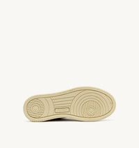 AUTRY MEDALIST BASSE EN CUIR BLANC ET NOIR ET DAIM BEIGE