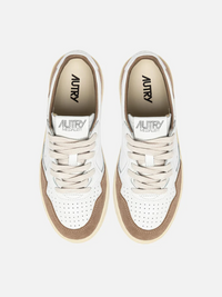 AUTRY MEDALIST LOW EN CUIR BLANC ET ANTILOPE